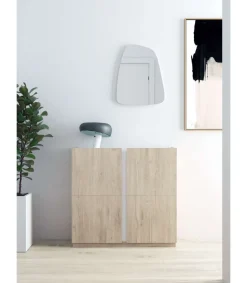 Espejo de pared asimétrico modelo 731, Altura 60cm. Ancho 47cm. Fondo 2cm.