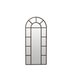 Espejo moderno tipo ventana con arco Dublín acabado marco negro, 80cm(ancho) 180cm(altura) 3.5cm(fondo)