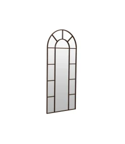 Espejo moderno tipo ventana con arco Dublín acabado marco negro, 80cm(ancho) 180cm(altura) 3.5cm(fondo)
