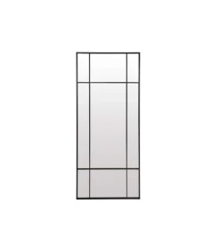 Espejo moderno tipo ventana Orlando acabado marco negro, 70cm(ancho) 170cm(altura) 3.5cm(fondo)