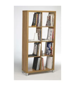 Estantería alta kubox 2x4 acabado maple, 146 cm(alto)76 cm(ancho)29 cm(fondo) .