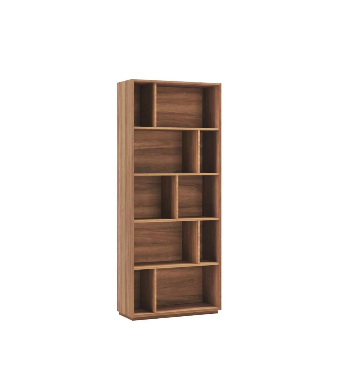 Estantería 5 alturas modelo 545 acabado nogal claro. 191 cm(alto), 80 cm(ancho), 32 cm(fondo).