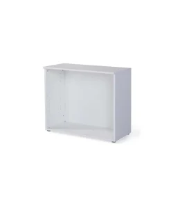 Estantería baja para oficina o estudio acabado blanco, 77.6 cm(alto)93 cm(ancho)42.5 cm(fondo).