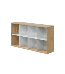 Estantería cubos acabado blanco artik/roble 137cm(alto) 71,5cm(ancho) 33cm(fondo).