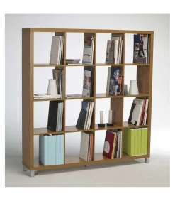 Estantería grande kubox 4x4 acabado maple, 153 cm(alto)146 cm(ancho)29 cm(fondo)