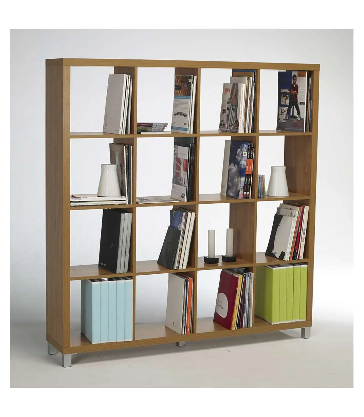 Estantería grande kubox 4x4 acabado maple, 153 cm(alto)146 cm(ancho)29 cm(fondo)