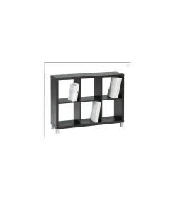 Estantería kubox 3x2 acabado negro, 83 cm(alto)111 cm(ancho)29 cm(fondo)
