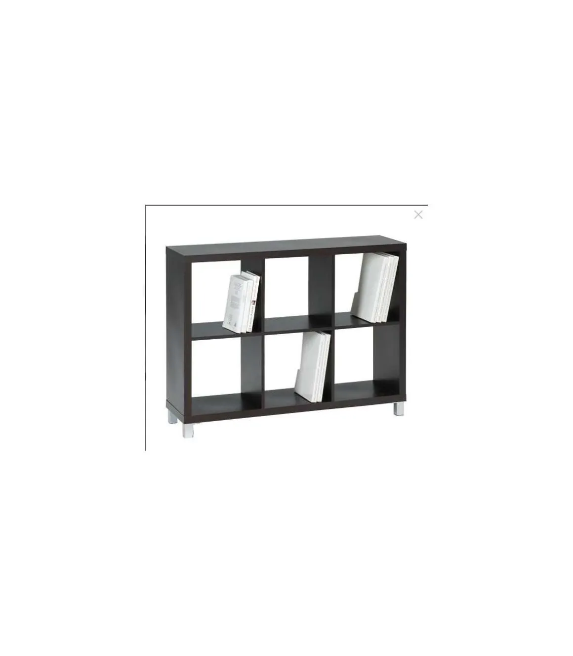 Estantería kubox 3x2 acabado negro, 83 cm(alto)111 cm(ancho)29 cm(fondo)