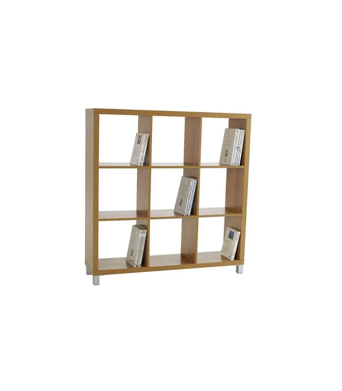 Estantería mediana kubox 3x3 acabado maple, 111 cm(alto)111 cm(ancho)29 cm(fondo)