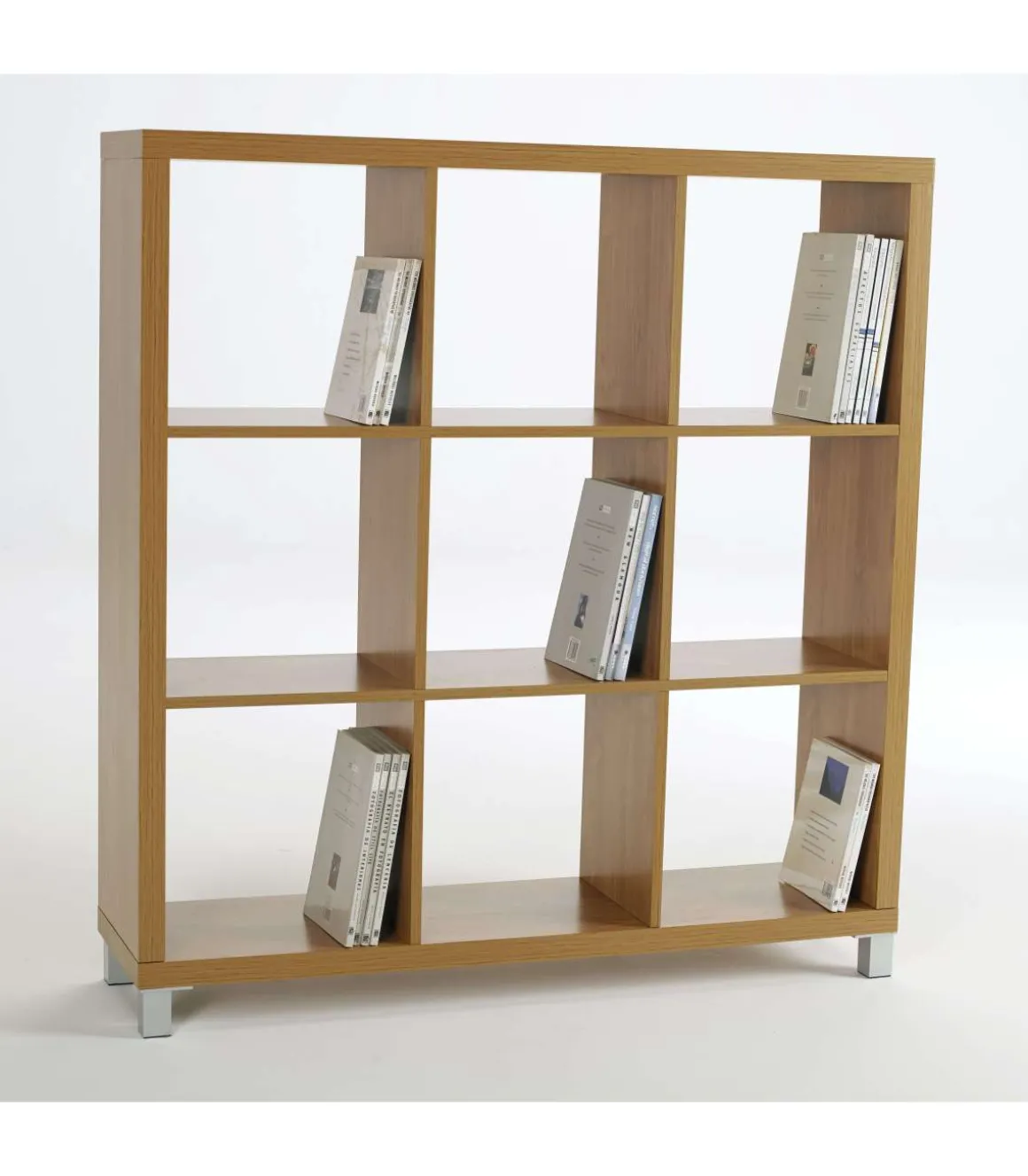 Estantería mediana kubox 3x3 acabado maple, 111 cm(alto)111 cm(ancho)29 cm(fondo)