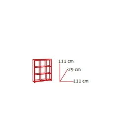 Estantería mediana kubox 3x3 acabado maple, 111 cm(alto)111 cm(ancho)29 cm(fondo)