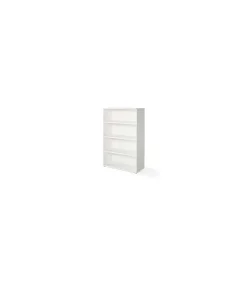 Estantería mediana para oficina o estudio acabado blanco, 141.5 cm(alto)93 cm(ancho)42.5 cm(fondo)