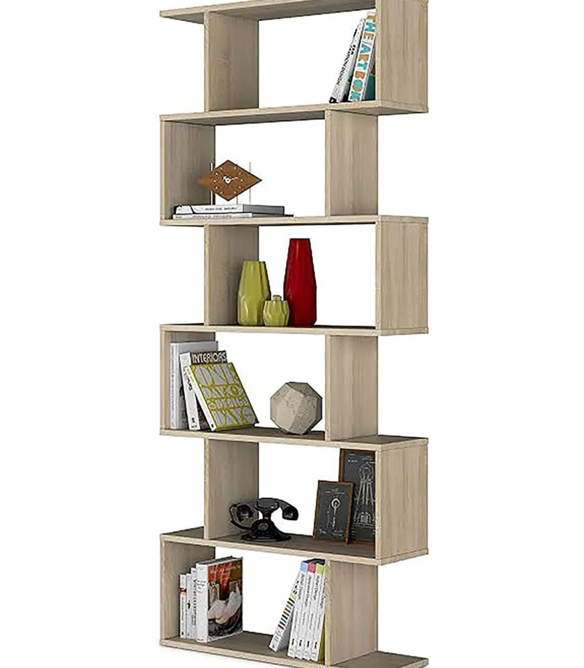 Estanteria alta Canton en roble canadian 192 cm(alto)80 cm(ancho)25 cm(fondo) .