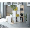 Estanteria baja Cantora en blanco artik y roble canadian, 110cm(alto) 108cm(ancho) 28cm(fondo) .