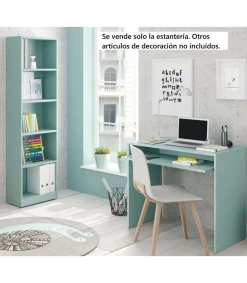 Estanteria seis baldas Children en verde 180 cm(alto)52 cm(ancho)25 cm(fondo). .