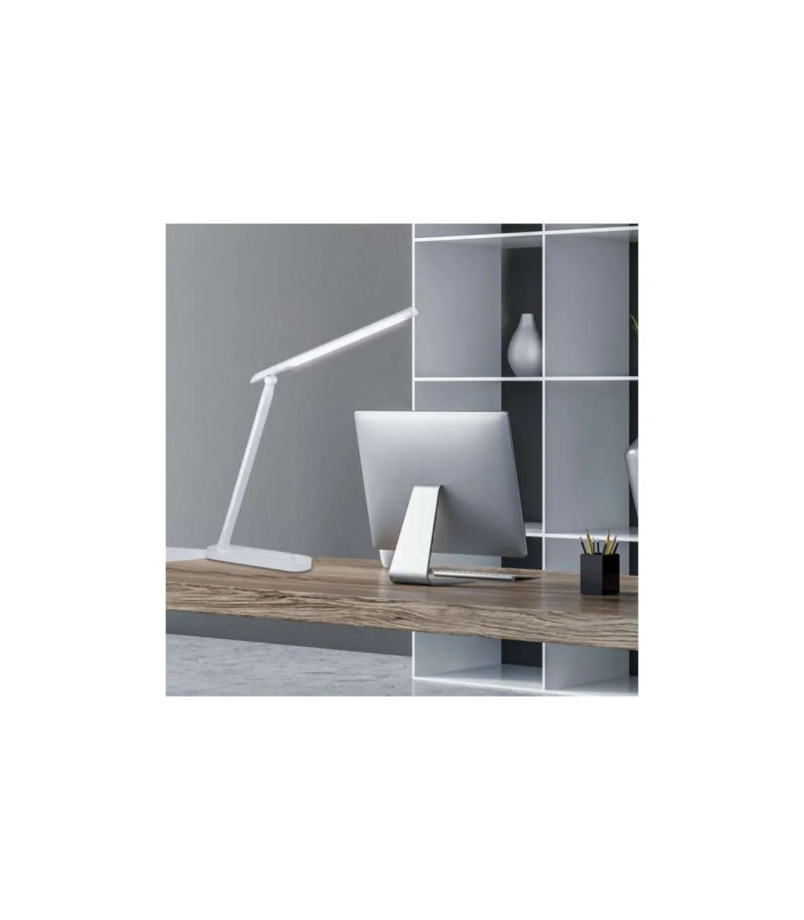 Flexo led Karim acabado blanco, 42cm(alto) 6cm(ancho) 24cm(largo).