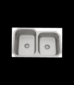 Fregadero de 2 senos en inox Portugal, 73 cm(ancho)45 cm (largo)