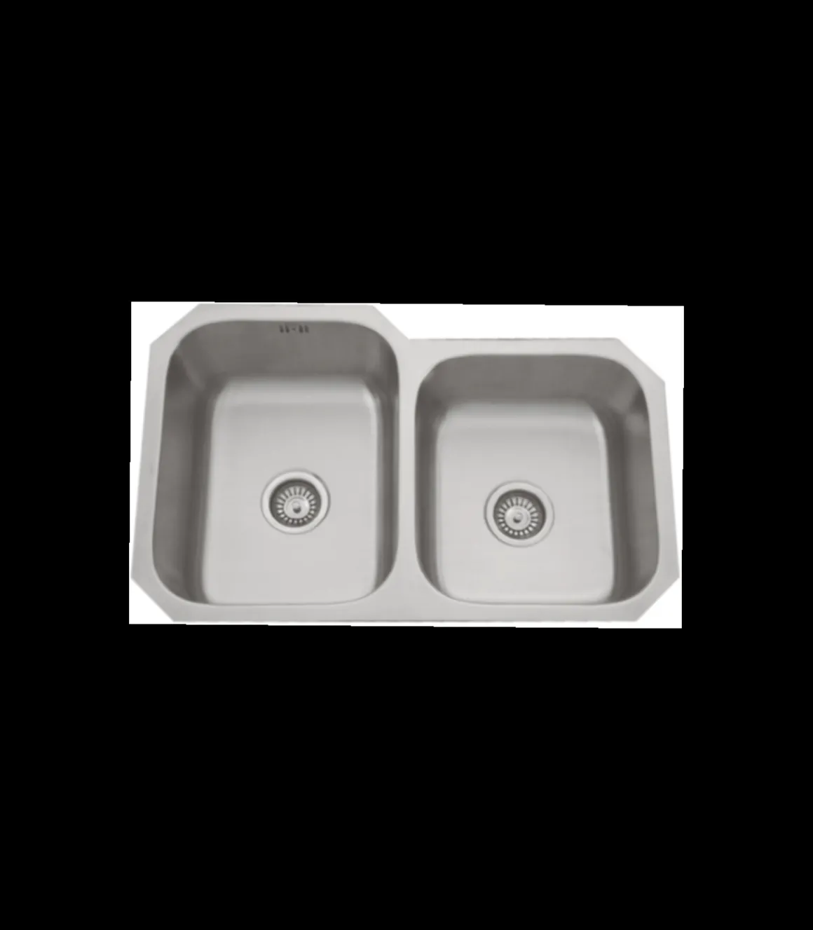 Fregadero de 2 senos en inox Portugal, 73 cm(ancho)45 cm (largo)