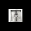 Fregadero de un seno en inox Filandia, 20 cm(alto) 38 cm(ancho)44 cm(largo)