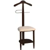 Galán 361 con asiento en beige herrajes cromado satinado lacado wengué, 105 cm(alto)45 cm(ancho)41 cm(largo)