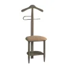 Galán 361 con asiento en beige herrajes cromado satinado lacado moka, 105 cm(alto)45 cm(ancho)41 cm(largo)