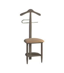 Galán 361 con asiento en beige herrajes cromado satinado lacado moka, 105 cm(alto)45 cm(ancho)41 cm(largo)