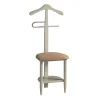 Galán 361 con asiento en beige herrajes cromado satinado lacado visón, 105 cm(alto)45 cm(ancho)41 cm(largo)