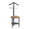 Galán 361 con asiento en beige herrajes cromado satinado lacado azabache, 105 cm(alto)45 cm(ancho)41 cm(largo)