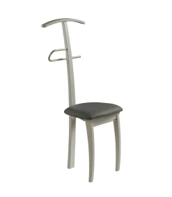 Galán 364 con asiento herrajes cromado satinado lacado en visón, 108 cm(alto)46 cm(ancho)44 cm(largo)