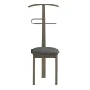 Galán 364 con asiento herrajes cromado satinado lacado en moka, 108 cm(alto)46 cm(ancho)44 cm(largo)