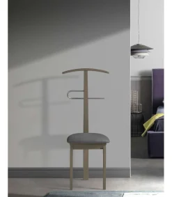 Galán 364 con asiento herrajes cromado satinado lacado en moka, 108 cm(alto)46 cm(ancho)44 cm(largo)