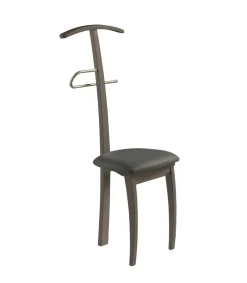Galán 364 con asiento herrajes cromado satinado lacado en moka, 108 cm(alto)46 cm(ancho)44 cm(largo)