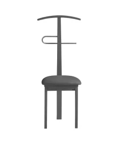 Galán 364 con asiento herrajes cromado satinado lacado en gris, 108 cm(alto)46 cm(ancho)44 cm(largo)