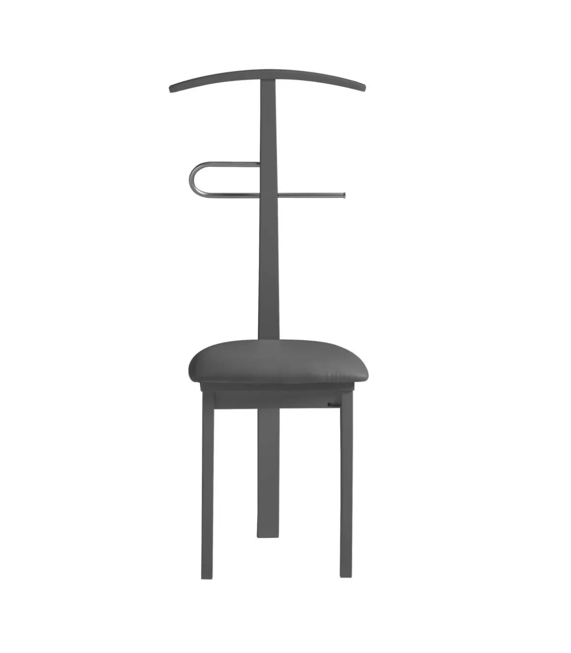 Galán 364 con asiento herrajes cromado satinado lacado en gris, 108 cm(alto)46 cm(ancho)44 cm(largo)