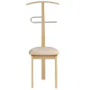 Galán 364 con asiento herrajes cromado satinado lacado en natural, 108 cm(alto)46 cm(ancho)44 cm(largo)
