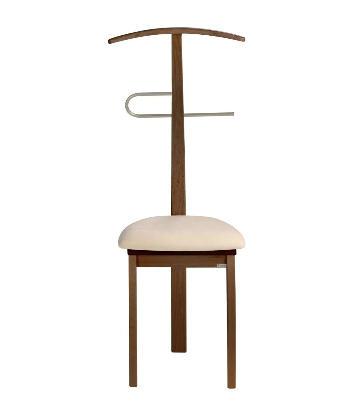 Galán 364 con asiento herrajes cromado satinado lacado en nogal, 108 cm(alto)46 cm(ancho)44 cm(largo)