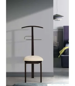 Galán 364 con asiento herrajes cromado satinado lacado en wengué, 108 cm(alto)46 cm(ancho)44 cm(largo)