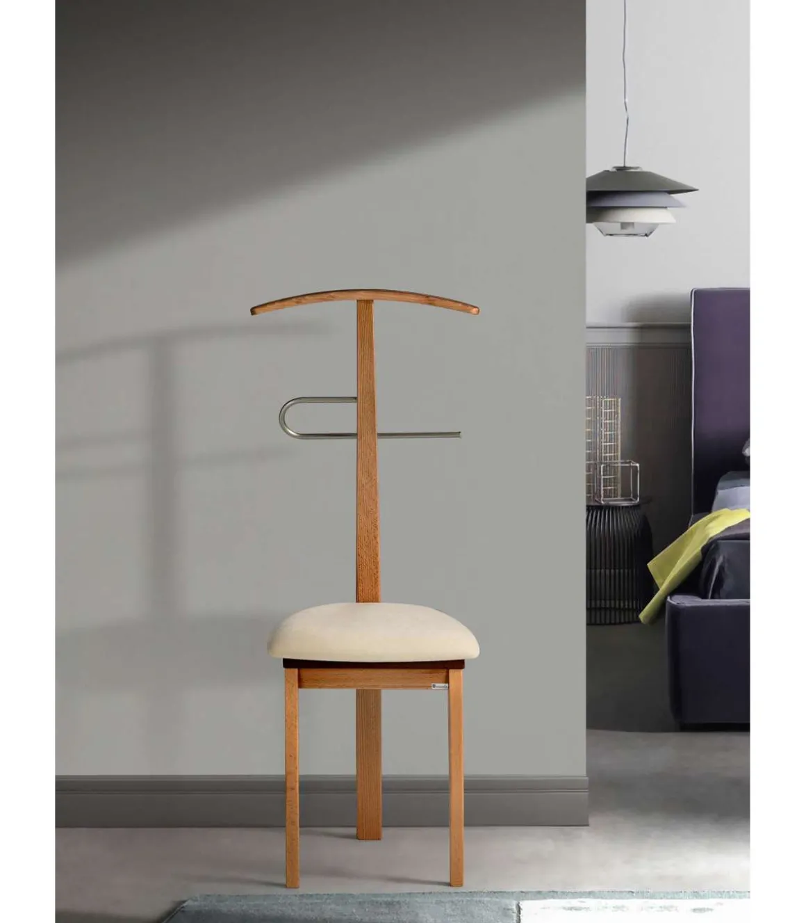 Galán 364 con asiento herrajes cromado satinado lacado en cerezo, 108 cm(alto)46 cm(ancho)44 cm(largo)