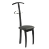 Galán 364 con asiento herrajes cromado satinado lacado en negro, 108 cm(alto)46 cm(ancho)44 cm(largo)