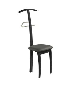 Galán 364 con asiento herrajes cromado satinado lacado en negro, 108 cm(alto)46 cm(ancho)44 cm(largo)