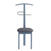 Galán 364 con asiento herrajes cromado satinado lacado en azul, 108 cm(alto)46 cm(ancho)44 cm(largo)