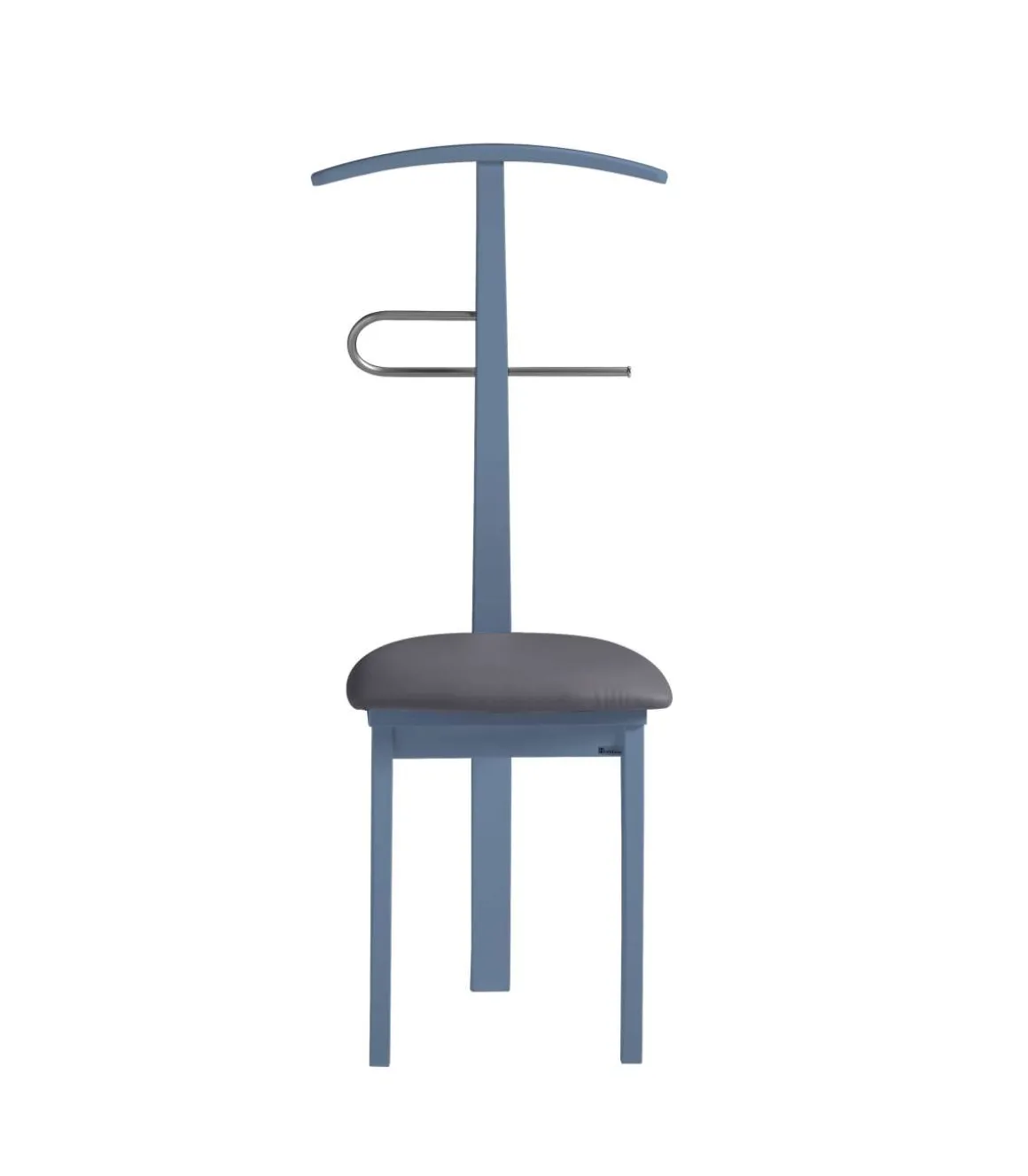 Galán 364 con asiento herrajes cromado satinado lacado en azul, 108 cm(alto)46 cm(ancho)44 cm(largo)