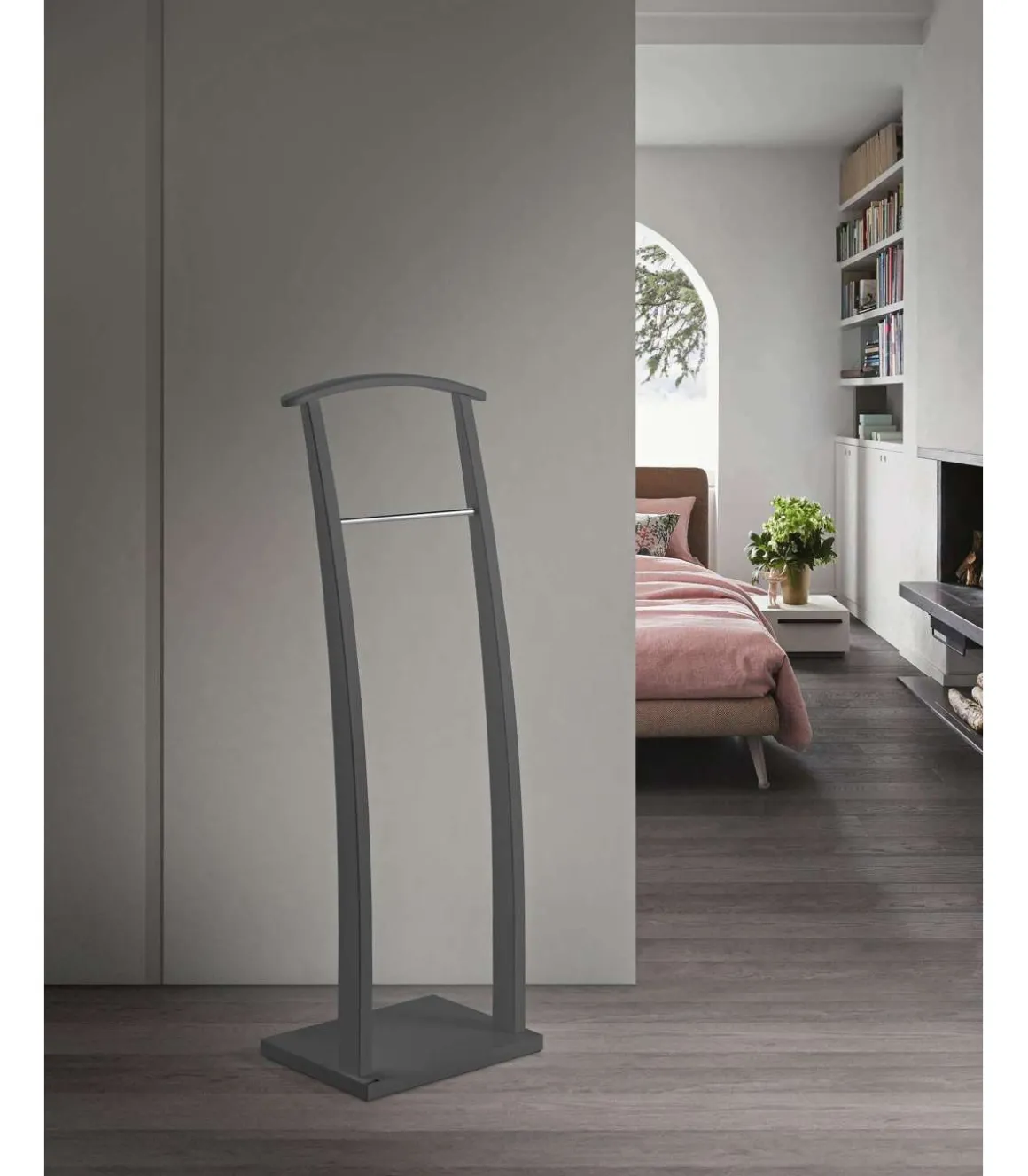 Galán 385 herraje cromo satinado lacado gris, 117cm(alto) 40cm(ancho) 28cm(largo)