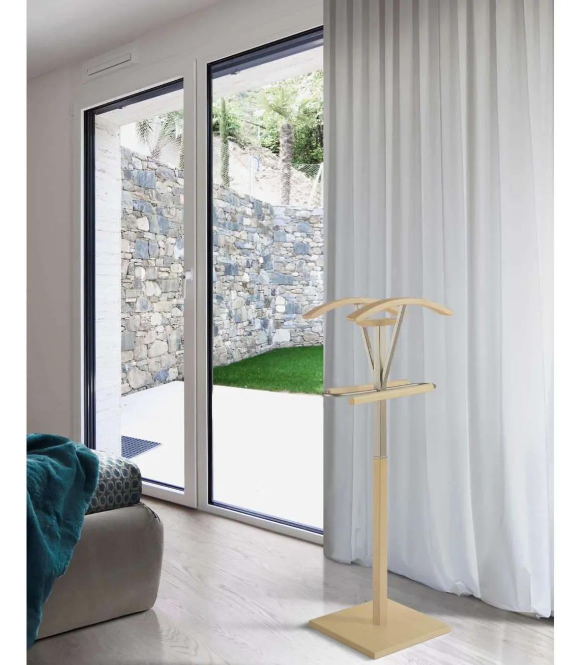 Galán 356 herraje cromo satinado lacado en color natural, 110 cm(alto)47 cm(ancho)34 cm(largo)