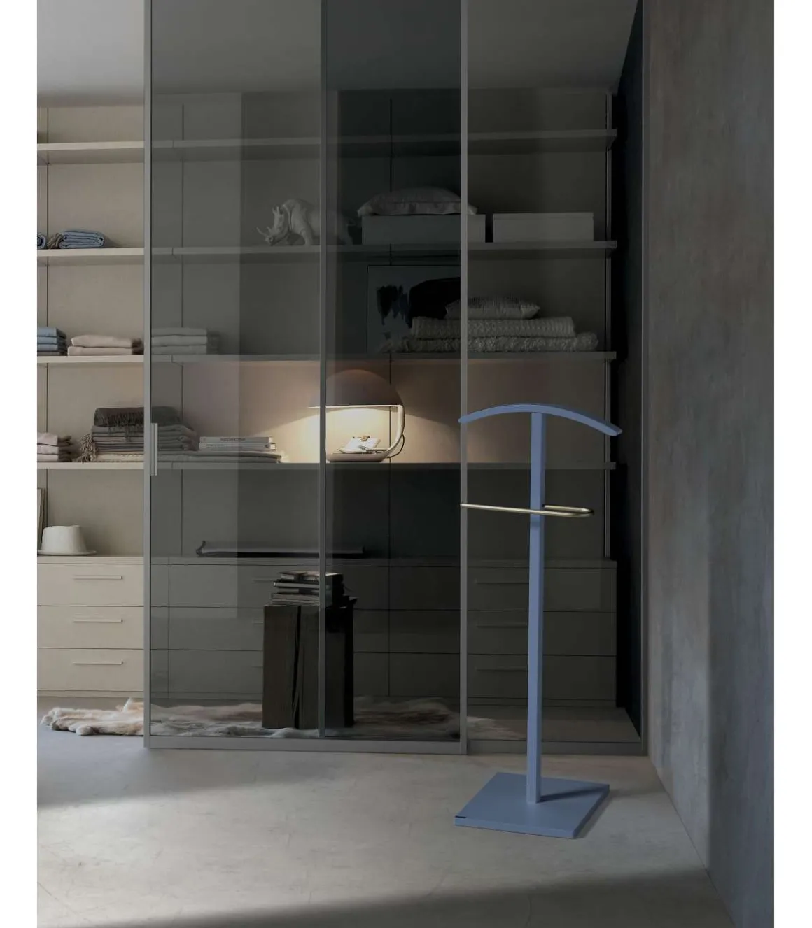 Galán 301 herraje cromo satinado lacado azul, 112 cm(alto)46 cm(ancho)32 cm(largo)
