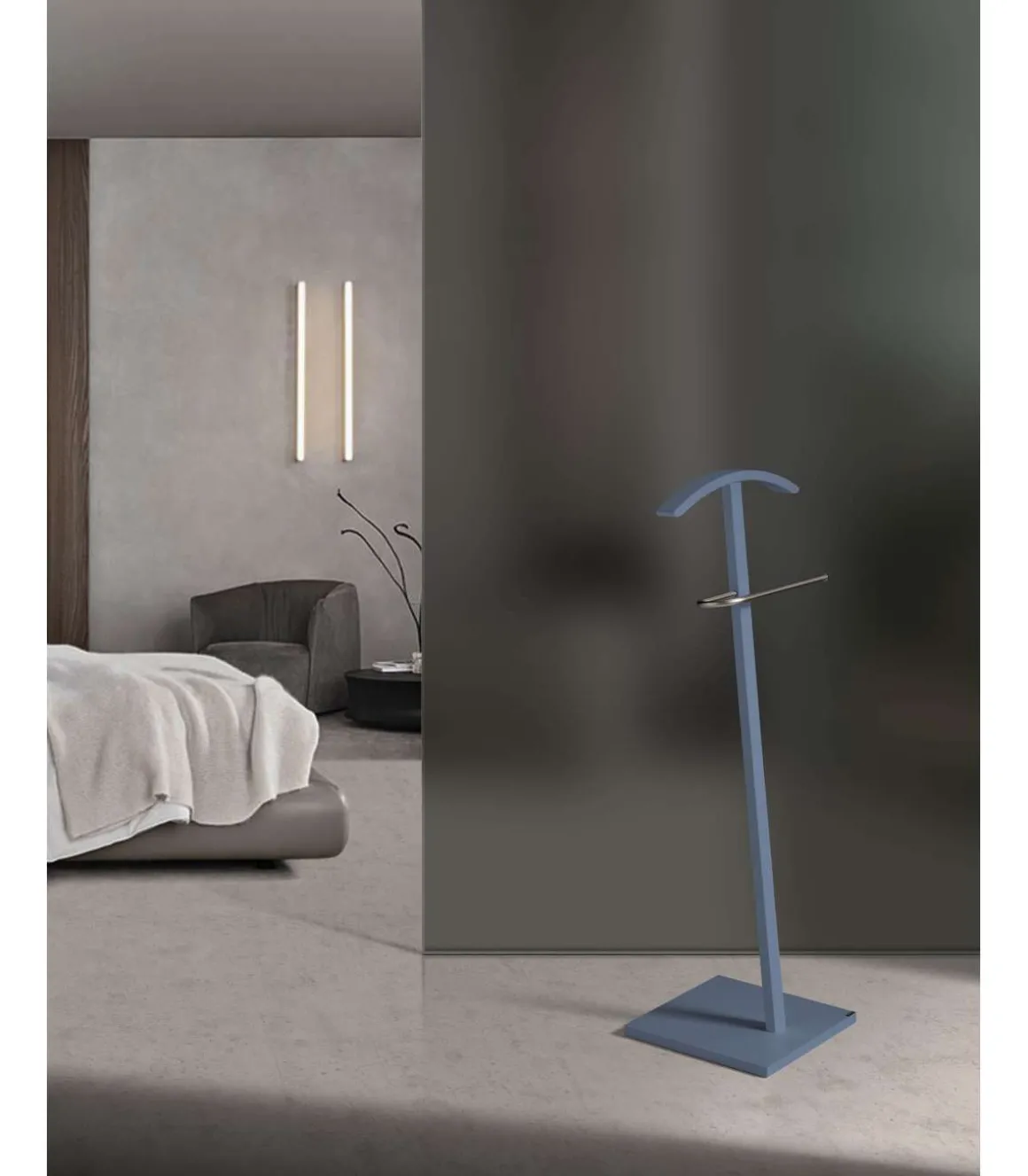 Galán 302 herraje cromo satinado lacado azul, 112 cm(alto)46 cm(ancho)32 cm(largo)