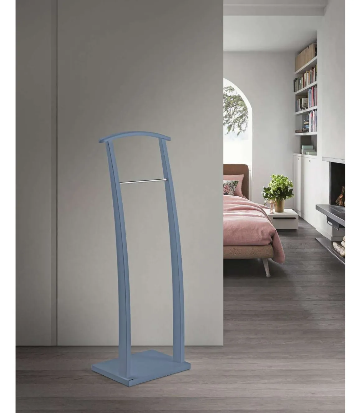 Galán 385 herraje cromo satinado lacado azul, 117 cm(alto)40 cm(ancho)28 cm(largo)