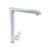 Grifo monomando Alemania en color blanco y cromo 31 cm(alto)18.8 cm(largo)