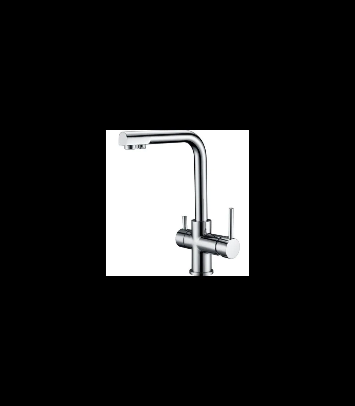 Grifo Monomando Fregadero Osmosis 3 Vías Cromo, 35.5cm(alto) 23cm(largo).