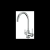 Grifo Monomando Fregadero Osmosis 3 Vías Curvo Cromo, 35cm(alto) 17.8cm(largo).